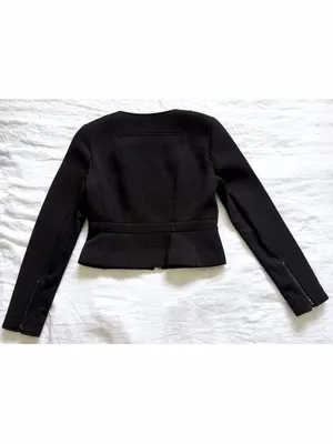 BCBGMaxAzria Jaymes Peplum Moto Jacket Black thumbnail 6