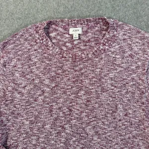 J.Crew Women's Small Crew Neck Pullover Sweater Purple White Heathered BQ689 thumbnail 4