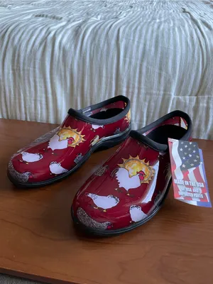 New Sloggers Original Garden Shoe Size 7 Chicken Barn Red Rain Backdoor Comfort thumbnail 3