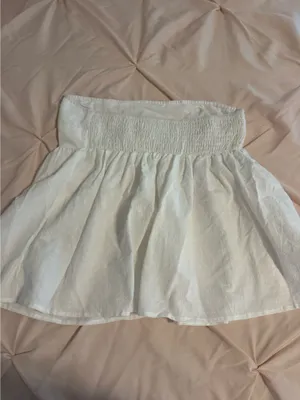 Amazon White Ruffled Tube Top  thumbnail 2