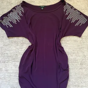 Espresso Purple Sequin Short Sleeve Blouse (Size Small) thumbnail 4