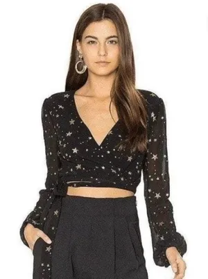 Revolve Starry Glitter Wrap Top thumbnail 1