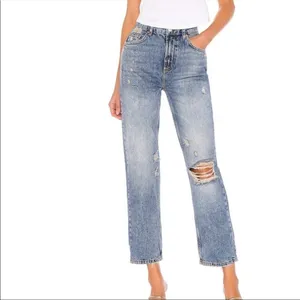 Free People Dakota Straight‎ Leg Jean in Indigo Blue Size 26 thumbnail 12