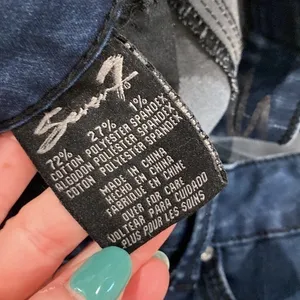 Seven7 Slimming Skinny Jeans y2k with sparkly sequins on back‎ pockets thumbnail 7