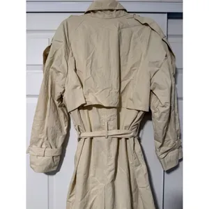 Zara ZW Collection High Neck Butter Trench Coat Luxury City Fall Runway thumbnail 6