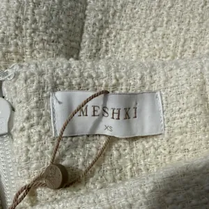 Meshki Wool Blend Cyrus Gathered Boucle Ivory Mini Skirt Size XS NWT thumbnail 8