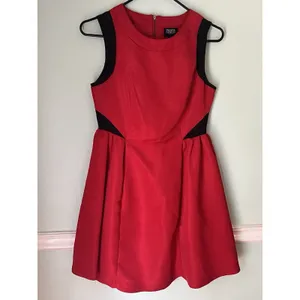 Prabal‎ Gurung Fit Flare Party Dress 4 Red Lined Stretch Polyester Knee Length thumbnail 2