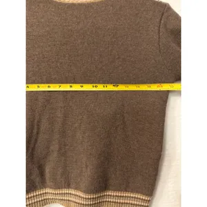 John Galliano Brown Fair Isle Wool Blend Sweater Womens Small Made in Italy Pink thumbnail 6