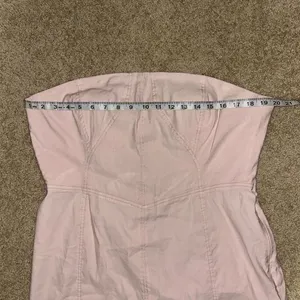 Anthropologie Side Slit strapless Dress Hibiscus Hint‎ pink NWT size XL thumbnail 5