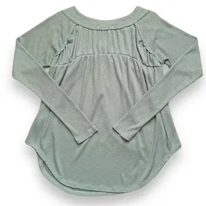 Free People Green Must Have Henley Knit Top thumbnail 6