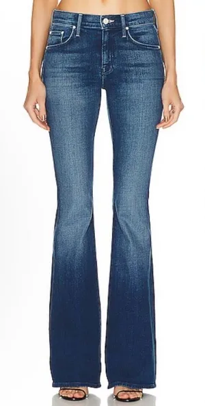 MOTHER The Down Low Weekender Heel in the color High Tide -Flare Jeans - Size 34 thumbnail 1