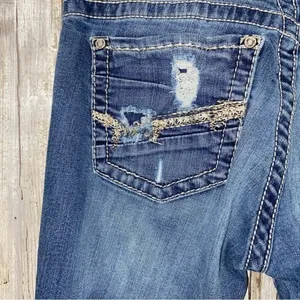 BKE Culture Distressed Pockets Bootcut Jeans •26 thumbnail 7