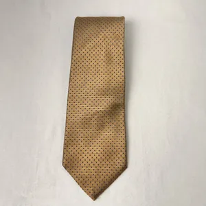 Lands’ End Handmade Tie Silk Necktie Mens Geometric Classic Gold Tie thumbnail 3
