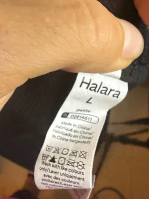 Halara Black High Waisted Drawstring Pocket Wide Leg Baggy Casual Linen-Feel Pan thumbnail 5