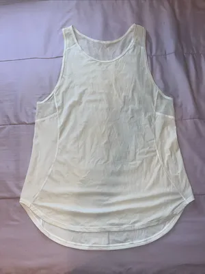 lululemon athletica White Scoop-Back Performance Tank thumbnail 1