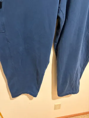 Girlfriend Collective Cargo Sweatpants Blue Straight Leg thumbnail 7