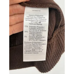 Madewell Ruffle-Collared Long-Sleeve Top Hot Cocoa Brown Size Small thumbnail 9