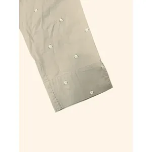 Lizgolf Cathren Cropped Pants‎ Women's 4 Khaki Floral Embroidered Cotton thumbnail 3