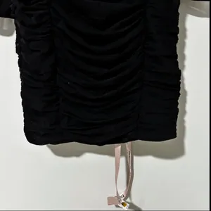 House of CB Freyja Satin Ruched Long Sleeve Body-Con Dress Size thumbnail 3