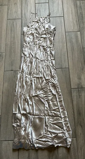 Satin Silk-Feel Maxi Slip Dress with Adjustable Straps thumbnail 1