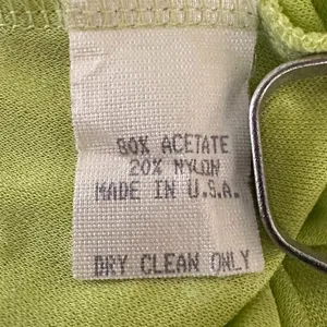 FNR Lime Green‎ Long Sleeve Mock Neck Cropped Top M | Y2K Dopamine Made in USA thumbnail 6