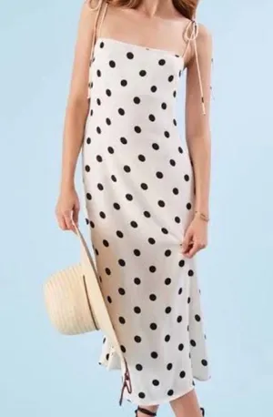 Reformation Black & White Polka Dot Dress thumbnail 1