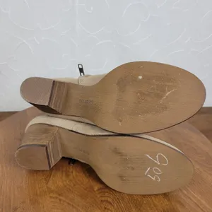 Lands' End Women Ankle Boots Size 10 Brown Tan Suede Zip Up Block Heel Casual thumbnail 10