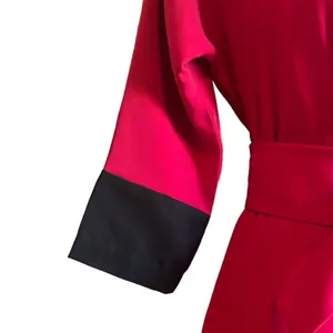 Red Black Womens Small Custom Made Fit N‎ Flare Retro Pleat Front Dress OOAK thumbnail 5