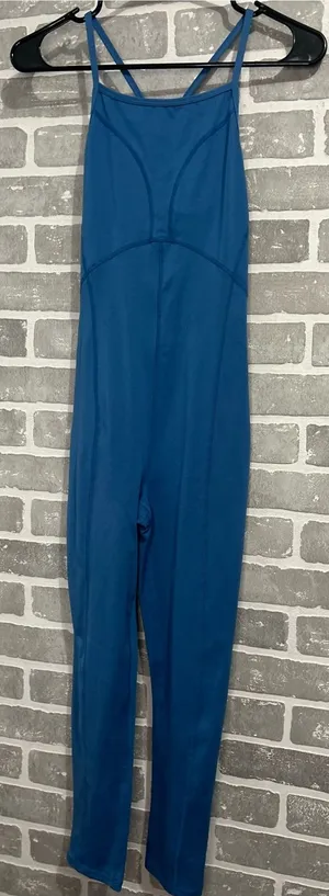 Free People FP Movement Side To Side‎ Jumpsuit in Blue thumbnail 1