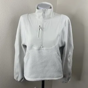 Lululemon Fleece Pullover Ripstop Hiking Pullover 1/2 Zip Bone Sz 6 Mock Neck thumbnail 3