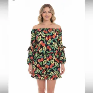 Voom by Joy Han fruit print size medium romper Black thumbnail 8