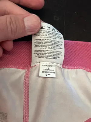 Nike Pro Compression Shorts Womens Large Pink Print Elastic Waist Athletic Gym thumbnail 5