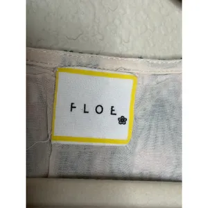 FLOE Yellow Embroidered Boho Dress Medium Festival Sundress Cotton Floral thumbnail 7