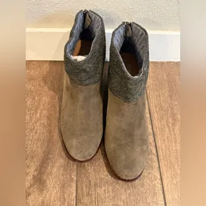 Toms Leila Olive Green Ankle‎ Booties Size 8 thumbnail 4