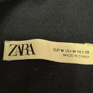Zara Women's Blue Wool 3/4 Sleeve Button Front Collar Polo Sweater Shirt Top M thumbnail 3