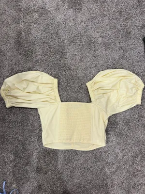 Abercrombie Yellow Crop Top thumbnail 5
