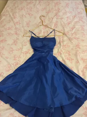B Darlin royal blue satin homecoming Dress thumbnail 4