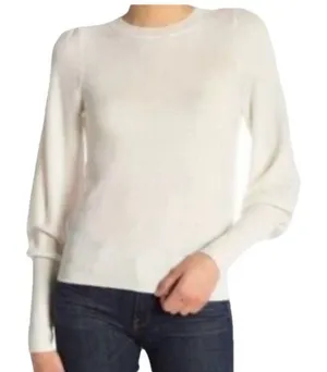 Joie Noely Wool cashmere blend Sweater Size M Puff Sleeve Textured thumbnail 1