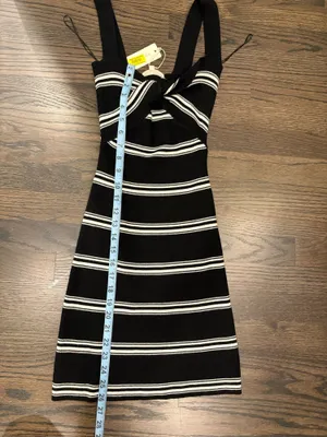 Copper Key Black and White Dress thumbnail 3