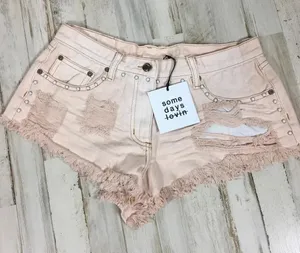 Some Days Lovin’ Distressed Daisy Dukes Shorts S v6x thumbnail 1