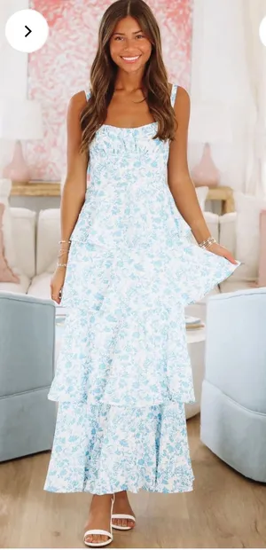 Dress Hazel and Olive Maxi Blue Floral thumbnail 1