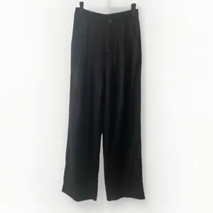 Le Lis Wide Leg Satin Pants High Rise Dress Trousers Black Womens S Going out thumbnail 3
