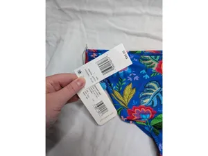 Johnny Was Roumba Hiptser Blue Floral Tropical Bikini Bottoms L thumbnail 3