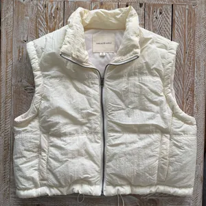 🤍Thread & Supply Cropped Puffer Vest – Ivory🤍 ~Size Medium ☀️like new cond thumbnail 7