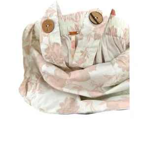Free People Meet Me in Maui Floral Ruched Mini Dress Ivory Pink Open Back Jumper thumbnail 7