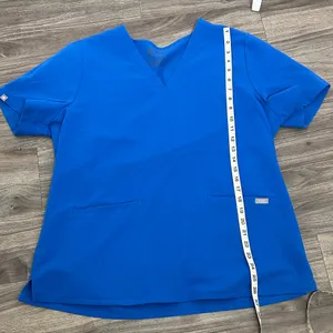 FIGS Royal Blue Scrub Top – Premium Medical Uniform with V-Neck. thumbnail 9