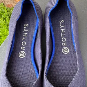 Rothy’s Women’s Knit Flats Size 10 W10 Navy Blue Slip On Comfort Casual Shoes thumbnail 4