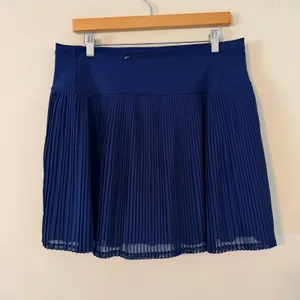 IBKÜL‎ Pleated Mesh Skort Skirt Navy Blue Activewear Women Large thumbnail 3