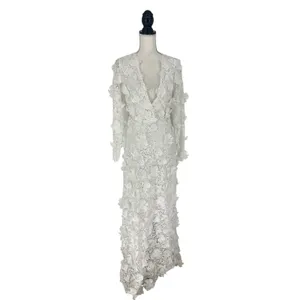 LoveShackFancy Sylvester Bridal‎ Lace Gown White Size 4 NWT thumbnail 6
