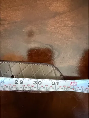 Wide Quilted Taupe Elastic Waist Belt with Buckle thumbnail 7